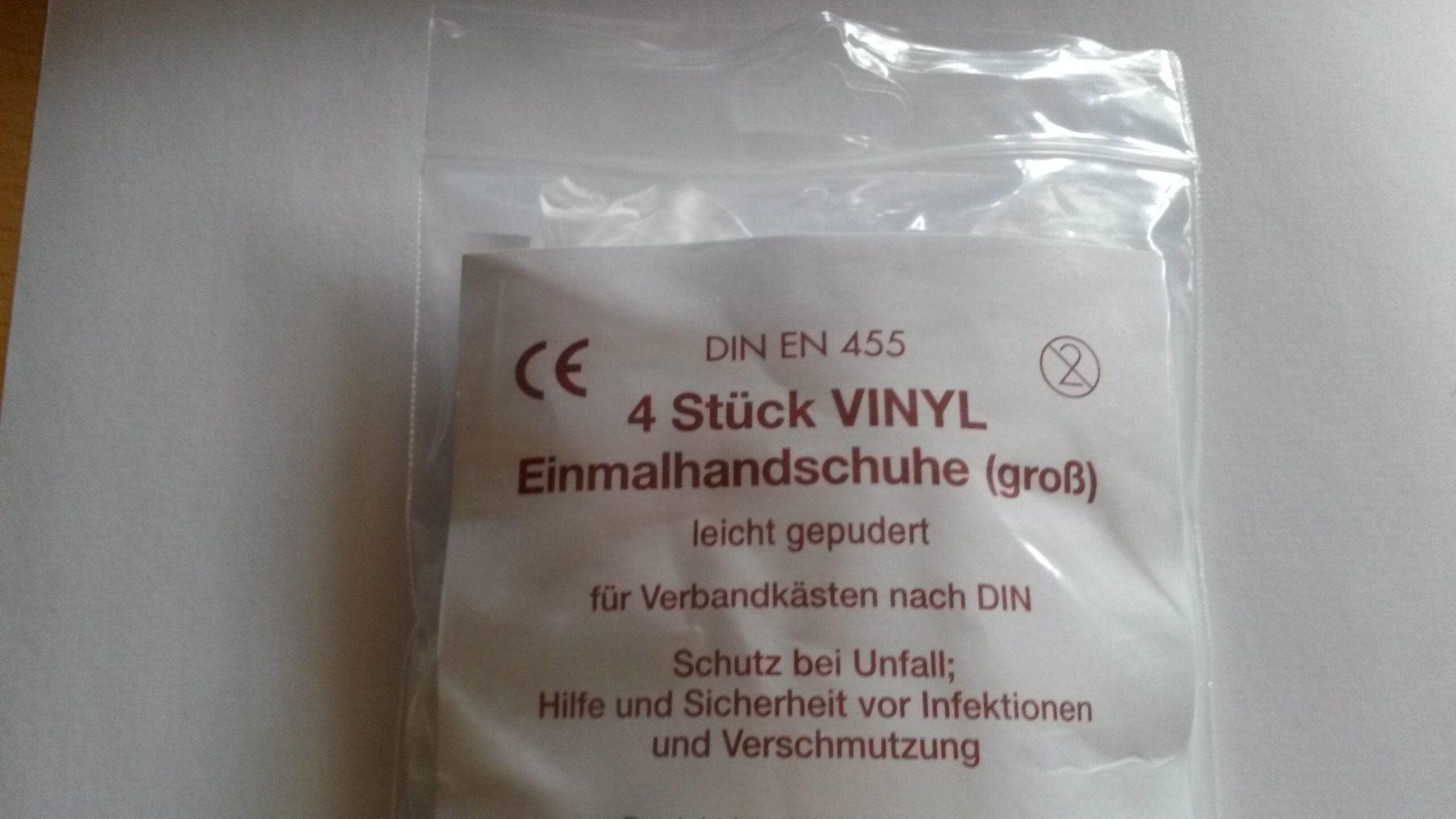 Einmalhandschuhe Vinyl XL, 2 Paar