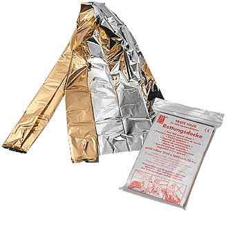 Rettungsdecke 160 cm x 210 cm, silber/gold