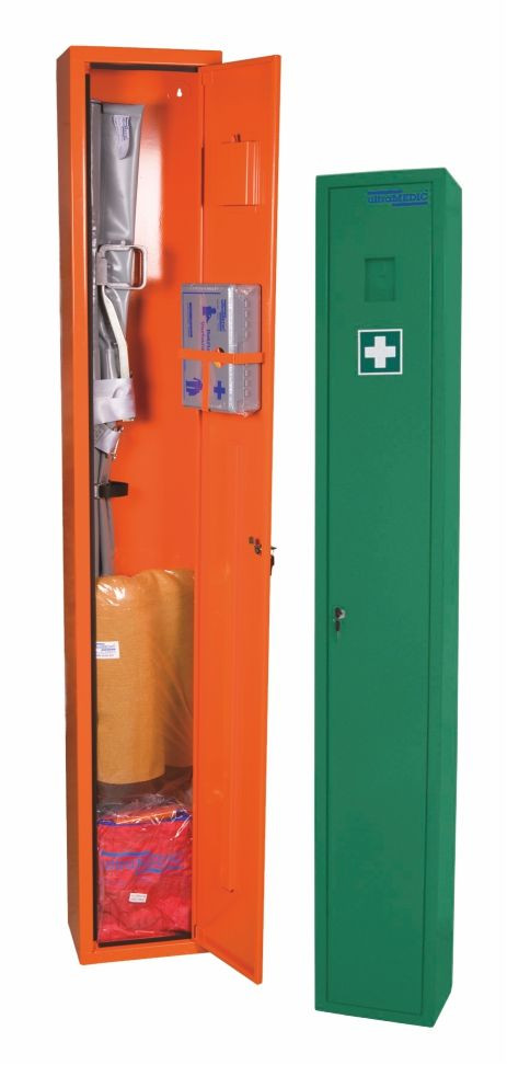 Krankentragenschrank, klein, gefüllt