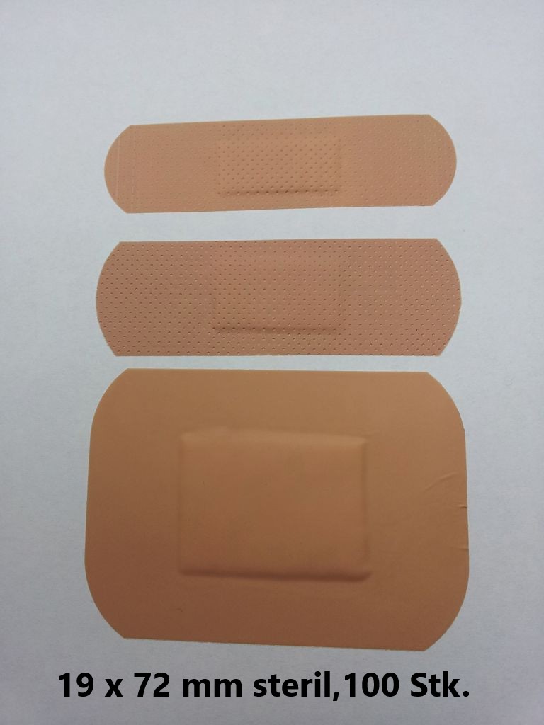 Pflasterstrips wasserfest, 1,9 x 7,2 cm, 100 Stk.