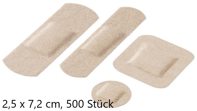 Curaplast sensitive Strips, 500 Stk 2,5 x 7,2 cm
