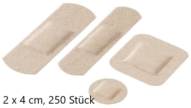 Curaplast sensitive Strips, Injektionspflaster 2 x 4 cm, 250 Stk