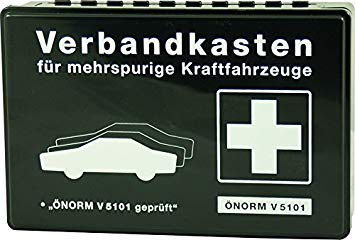Erste-Hilfe-Box KFZ mehrspurig, mit ÖNORM V5101 gefüllt